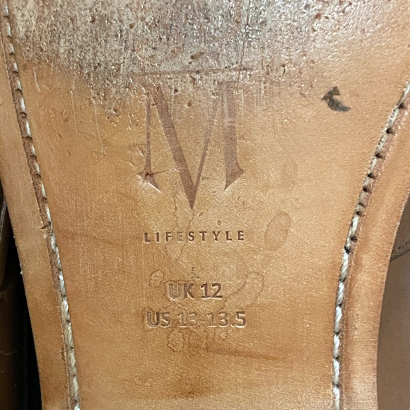 LIKE NEW‼️3DM LEATHER TAN TASSEL LOAFER SZ:13-13.5 - Picture 14 of 16